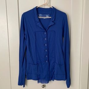 RUNDHOLZ Black Label Blue Curacao Cotton Jersey Jacket S/S 2020 Sz M (US 6/8)